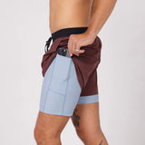 Bandit | Vento™ 4" 2-in-1 Short, Men's - CHOCOLATE/SMOKEY BLUE