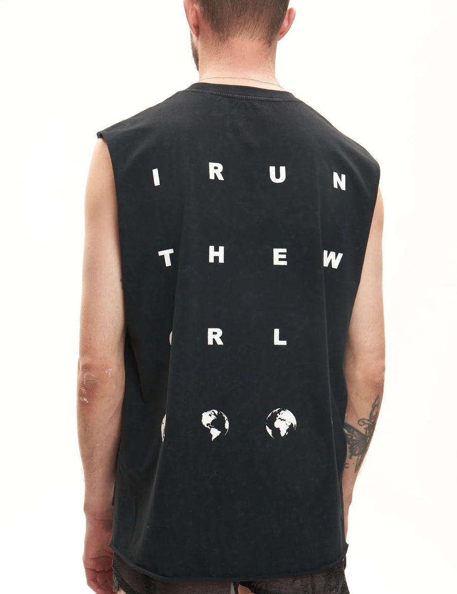 Over Over | EASY TANK - 'RUN THE WORLD' - สีดำ 