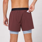 Bandit | Vento™ 4" 2-in-1 Short, Men's - CHOCOLATE/SMOKEY BLUE