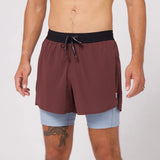 Bandit | Vento™ 4" 2-in-1 Short, Men's - CHOCOLATE/SMOKEY BLUE