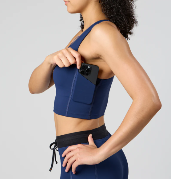 Bandit | Stamina™ Scoop Neck Run Crop - NY Navy