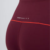 Bandit | Stamina™ Pop Stitch High Waist Leggings - Fig with Intense Red