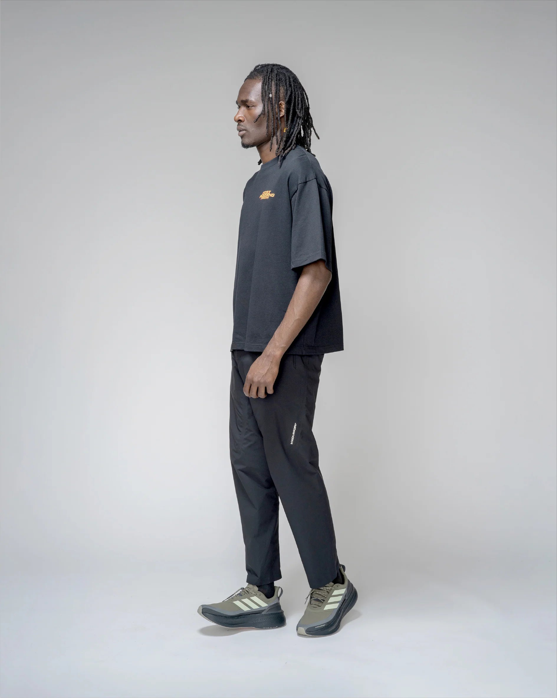 Hermanos Koumori | Post Running High Flames Boulder T-Shirt - Black