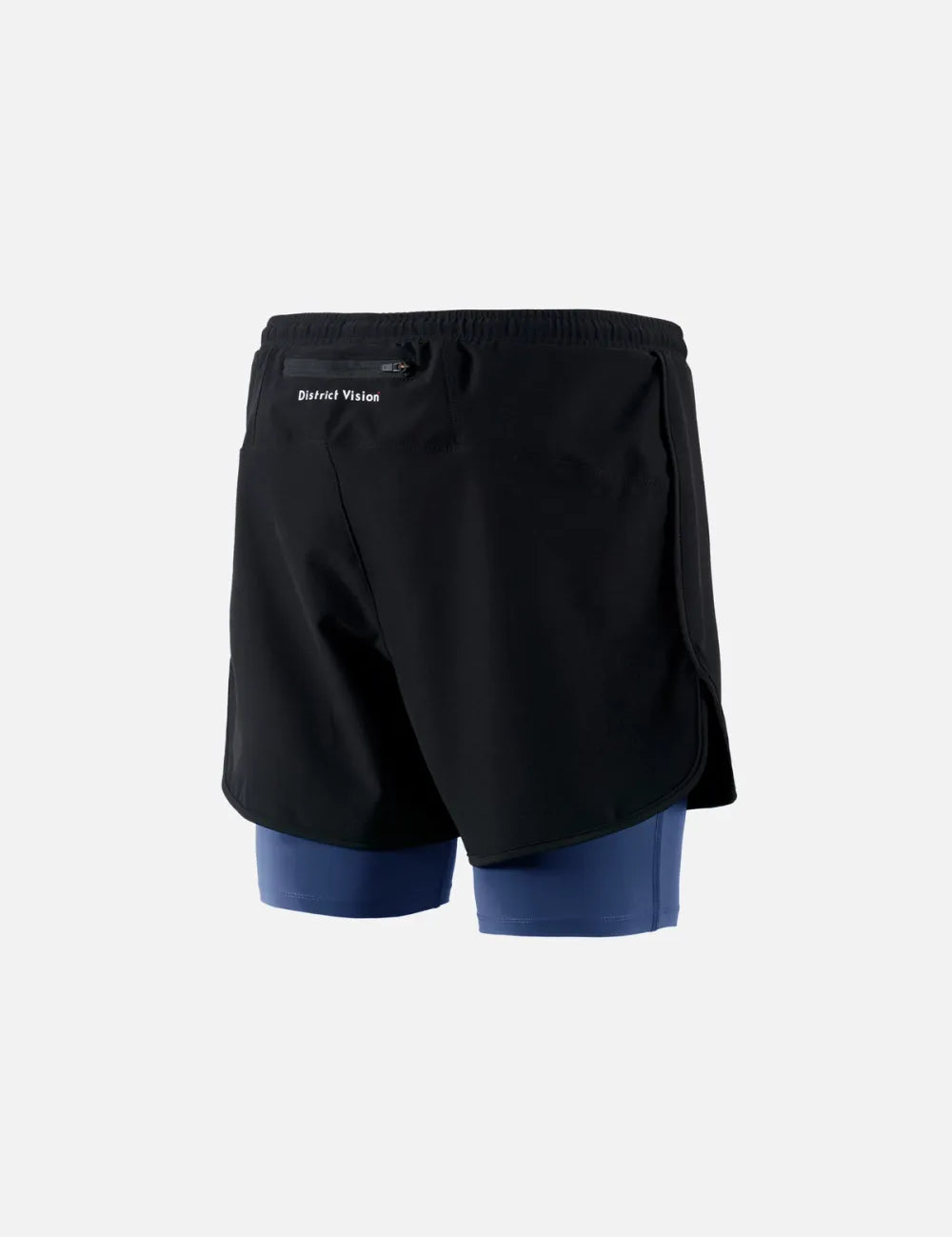 District Vision | Layered Pocketed Trail Shorts - Black/Midnight