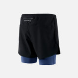 District Vision | Layered Pocketed Trail Shorts - Black/Midnight