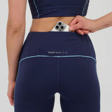 Bandit | Stamina™ Pop Stitch High Waist Leggings - Ny Navy with Vintage Blue