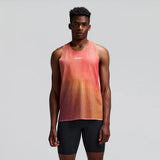 Bandit | Men's Shredder™ Race Singlet with Flopack™ - Linear Gradient - Poppy / Copal
