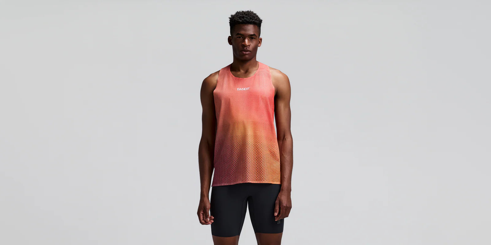Bandit | Men's Shredder™ Race Singlet with Flopack™ - Linear Gradient - Poppy / Copal