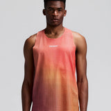 Bandit | Men's Shredder™ Race Singlet with Flopack™ - Linear Gradient - Poppy / Copal