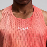 Bandit | Men's Shredder™ Race Singlet with Flopack™ - Linear Gradient - Poppy / Copal