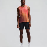 Bandit | Men's Shredder™ Race Singlet with Flopack™ - Linear Gradient - Poppy / Copal