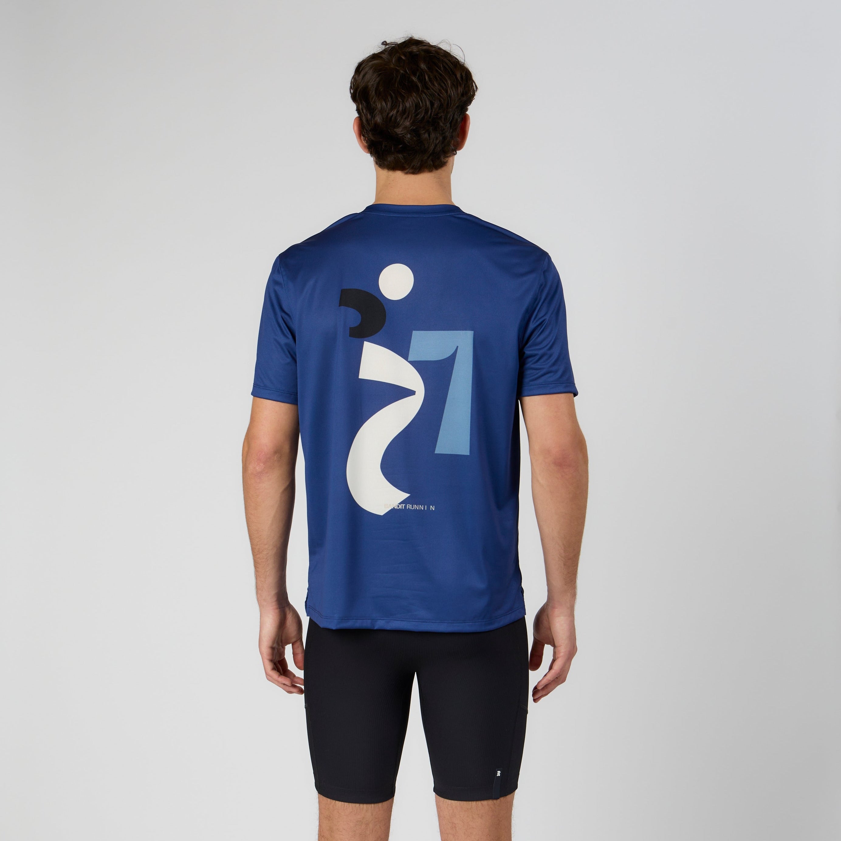 เสื้อยืด Bandit | Drift™ Abstract Runner Performance - สีฟ้าสเปซบลู
