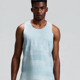 Bandit | Men's CoolGrid™ Training Singlet with Flopack™ - Growing Grid - Lagoon / Mist