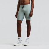 Bandit | Men's Striped Cadence™ Half Tights - Lagoon / Copal