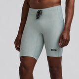 Bandit | Men's Striped Cadence™ Half Tights - Lagoon / Copal