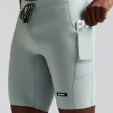 Bandit | Men's Striped Cadence™ Half Tights - Lagoon / Copal