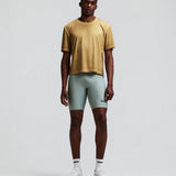 Bandit | Men's Striped Cadence™ Half Tights - Lagoon / Copal