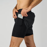 Bandit | Vento™ 4" 2-in-1 Short, Men's - BLACK