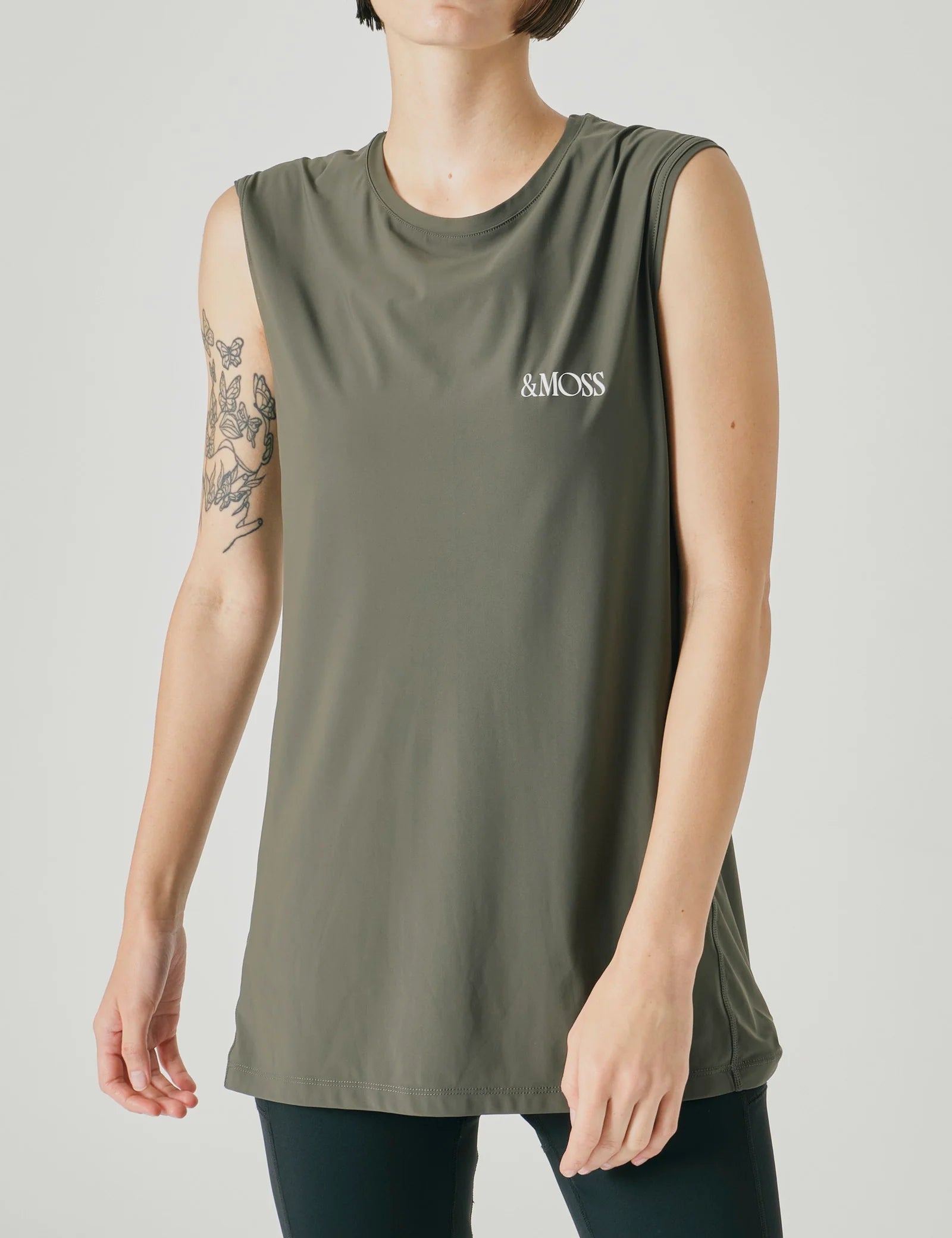 &Moss | SMOOTH TOUCH NO SLEEVE T-SHIRTS (W) - Moss