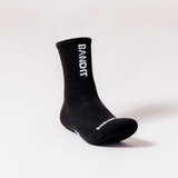 Bandit | Lite Run™️ Quarter Socks - Warped Bandit - Black with White - 2 Pack