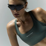 District Vision | Twin Layer Medium Support Bra - Cool Sage