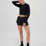 Bandit | Women's Mercury Seamless™ Long Sleeve Crop - Black