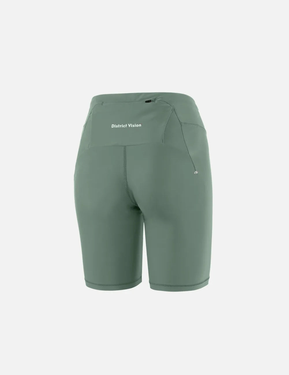 District Vision | Women's 7in Pocketed Half Tights - Cool Sage