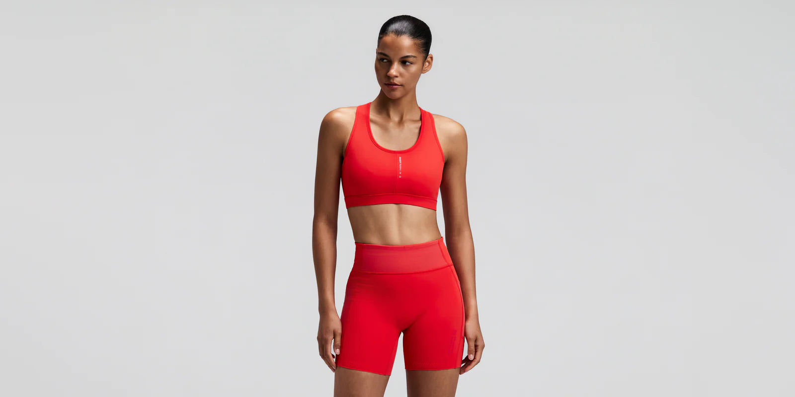 Bandit | Women's Vanisher™ Reverso™ Scoop Neck Run Bra - Growing Grid - Poppy