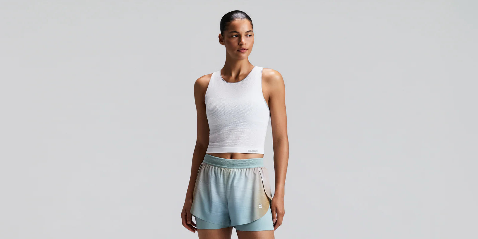 Bandit | Stamina™ Scoop Neck Race Crop - สีดำ 