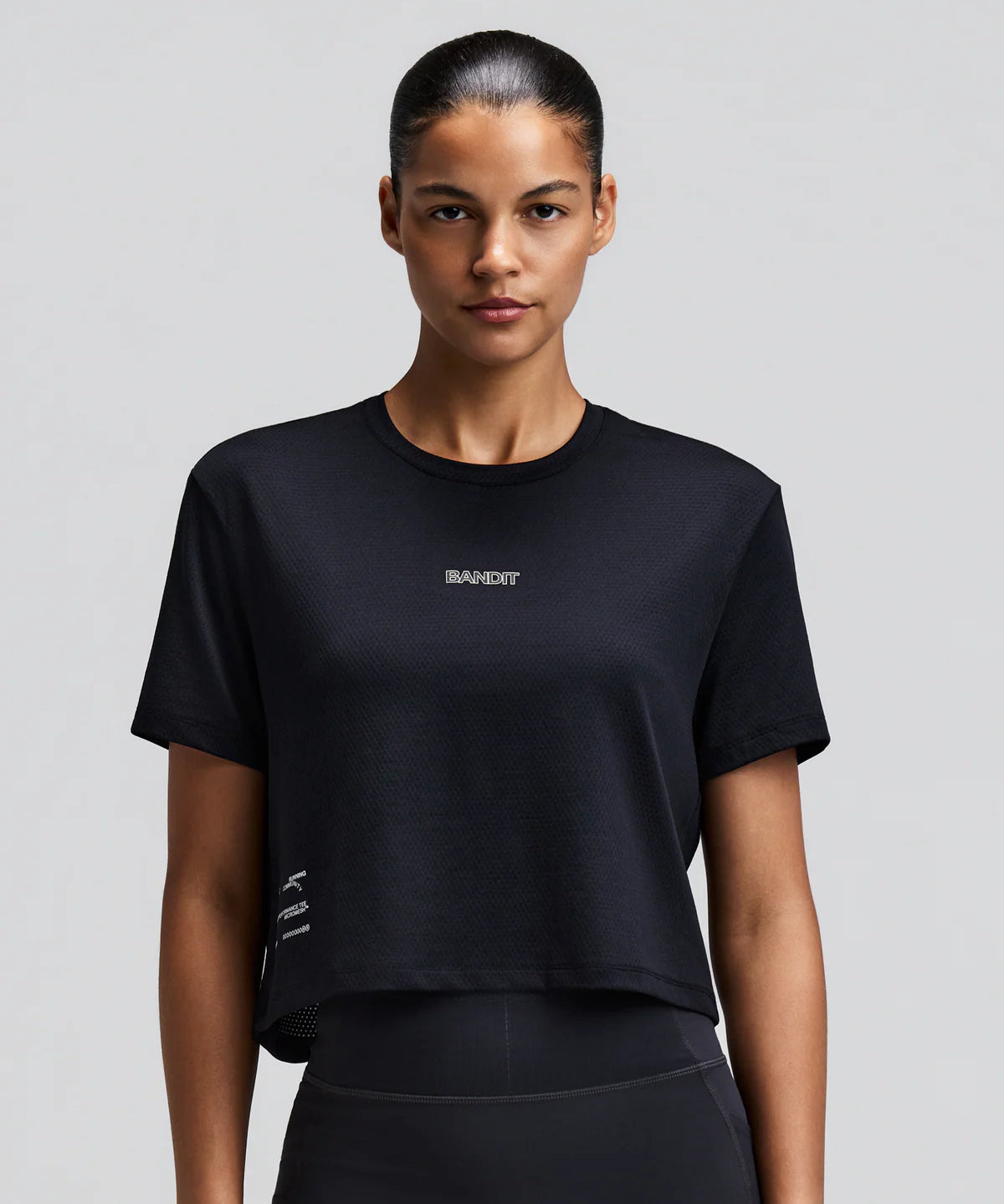 Bandit | Stamina™ Scoop Neck Race Crop - สีดำ 