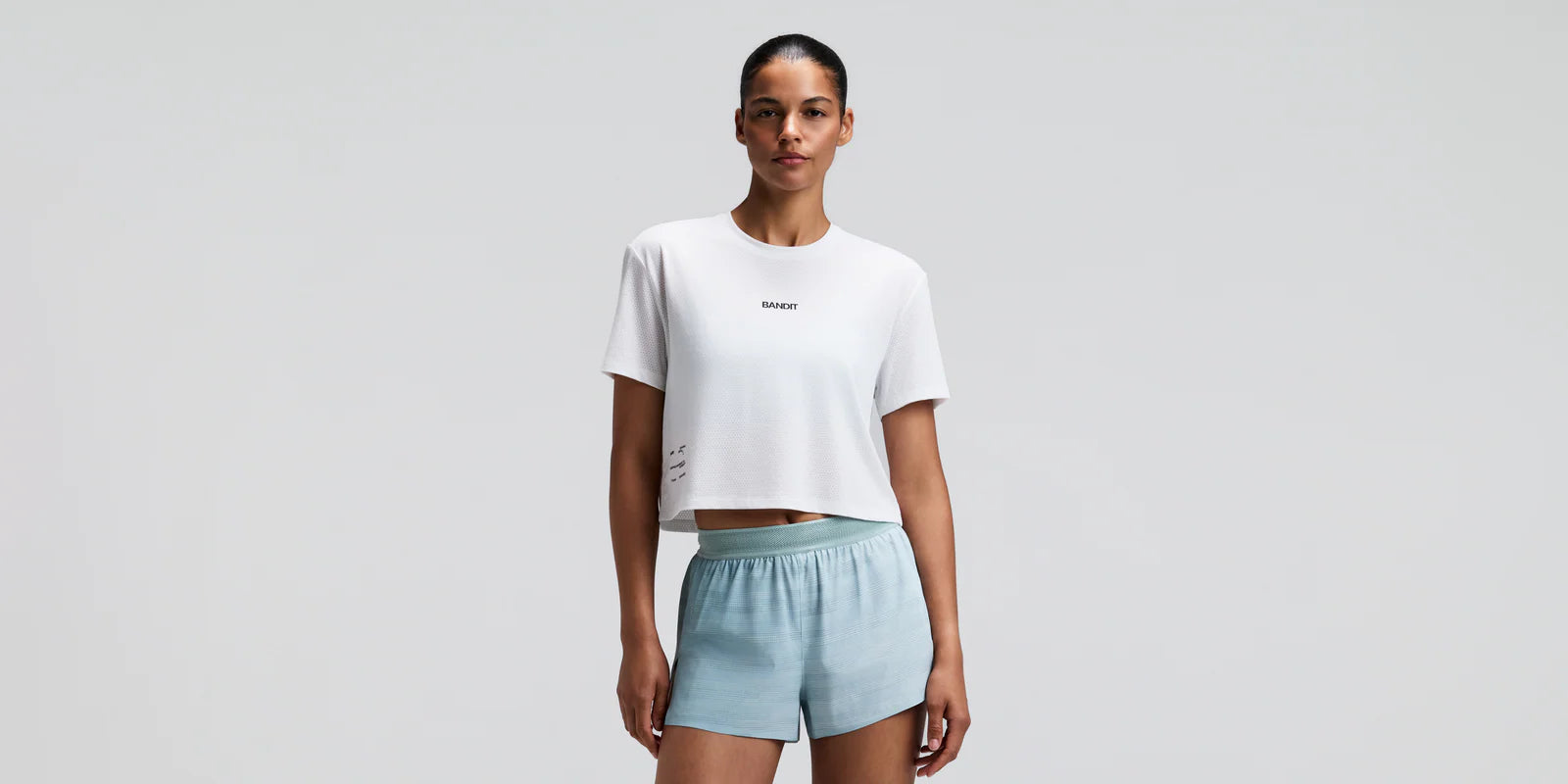 Bandit | Women's Micromesh™ Cropped Run Tee - White