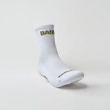 Bandit | Lite Run™ Quarter Socks - WHITE/MOSS  - 2 Pack