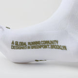 Bandit | Lite Run™ Quarter Socks - WHITE/MOSS  - 2 Pack