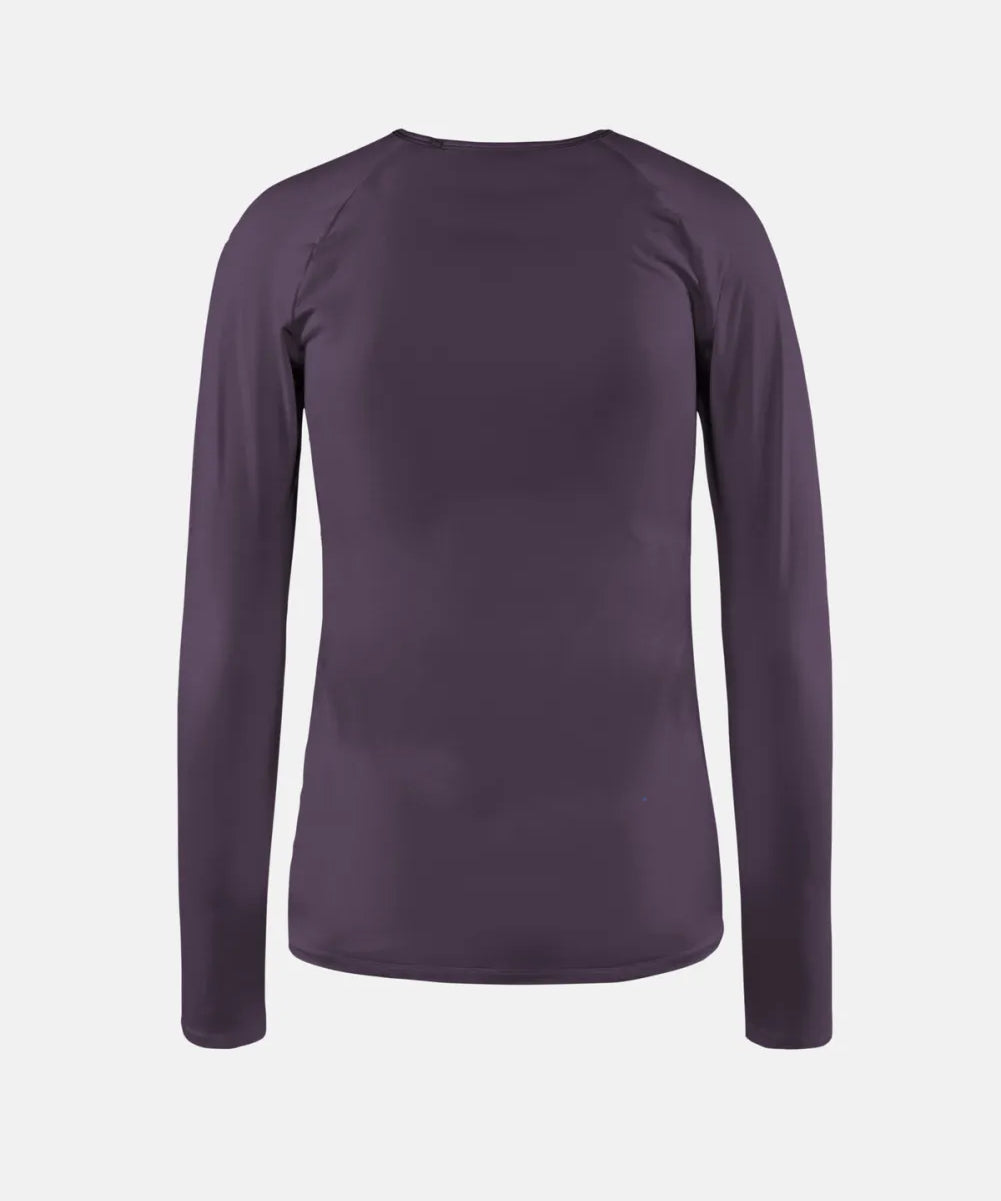 District Vision | เสื้อยืดคอกลมแขนยาว น้ำหนักเบา สำหรับผู้หญิง - สีพลัม 